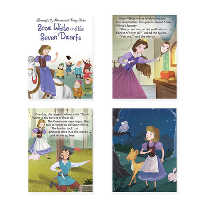 Jolly Kids Beautifully Illustrated Fairy Tales Books F Set of 8 Combo Storytelling Books For Kids Ages 3-8 Years