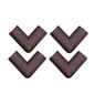 Safe-O-Kid Corner Guardscushions, U Shaped, Large Size Extra Thick, Brown