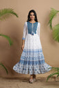 Juniper Blue Georgette Printed Maxi Dress