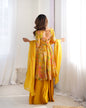 Teeya Creation Yellow Color Faux Georgette Kediya Style Fully Stitched Printed Kediya