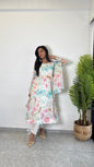 Teeya Creation Multi Color Pure Soft Organza Digital Print Fully Stitched Gown