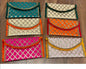 Joban Fashion Gota Checks Hand Clutches Purse - Multicolor