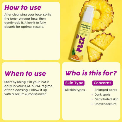 PLIX The Plant Fix Pineapple Depigmentation Regime With Face Wash, Toner, Serum & Moisturizer