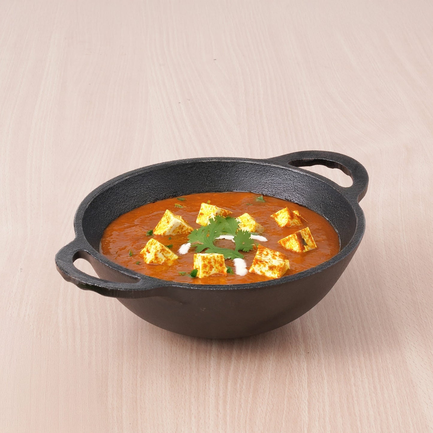 The Indus Valley CASTrong Cast Iron Kadai, Pre-seasoned, Nonstick, 100% Pure, Toxin-free, 20.3cm, 1.4L, 1.5kg