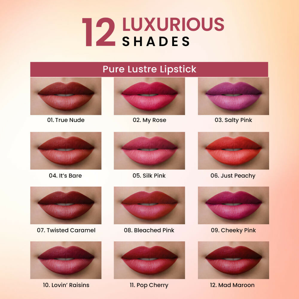Swiss Beauty High Shine Finish Smooth Glide Pure Lustre Lipstick - 6 Just Peachy