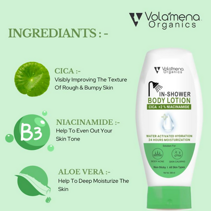 Volamena Cica & Niacinamide In-Shower Body Lotion With Aloevera