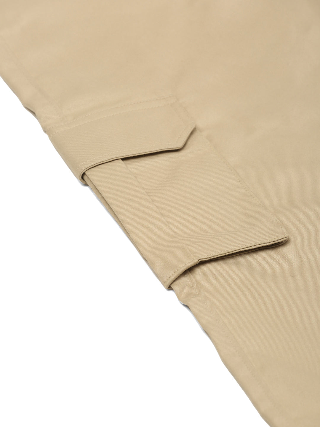Jainish Men's Casual Cotton Solid Cargo Pants ( KGP 154 Cream )