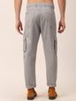 Jainish Men's Casual Cotton Solid Cargo Pants ( KGP 154 Light-Grey )
