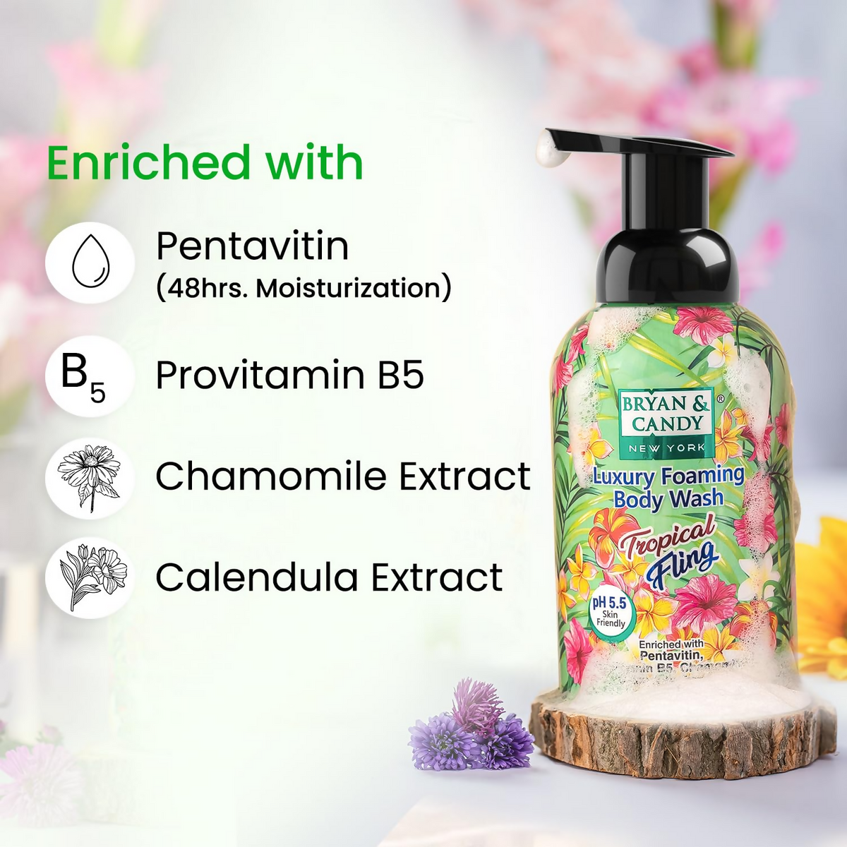Bryan & Candy Luxury Foaming Body Wash - Tropical Fling