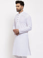 Jompers Men White Embroidered Kurta Only