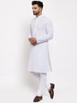 Jompers Men White Embroidered Kurta Only