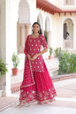 Lehenga Mart Premium Readymade Kurti Sharara With Dupatta Set For Women-Pink