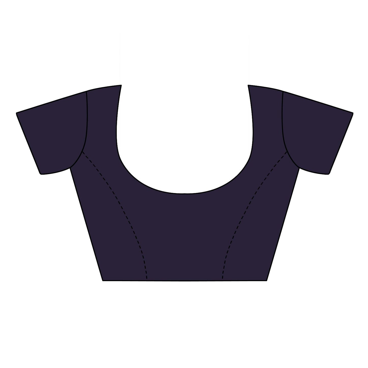 Vamika Georgette Satin Navy Desinger Satin Patta Saree