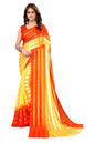 Vamika Georgette Satin Yellow Desinger Satin Patta Saree