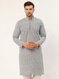 Jompers Men's Embroiderd Kurta - Grey