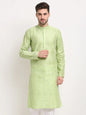 Jompers Men's Green Chikankari Kurta Only