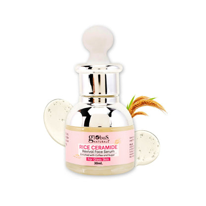 Globus Naturals Rice Ceramide Revival Face Serum, For Korean Glass Skin