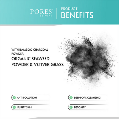 Pores Be Pure Charcoal Face Wash With Seaweed Algae