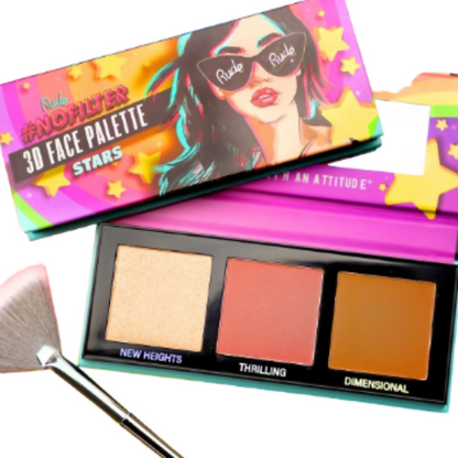 Rude Cosmetics Nofilter 3d Face Palette - Stars