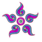 Kundan HandiKrafts Curved Designer Rangoli Purple (Baby)