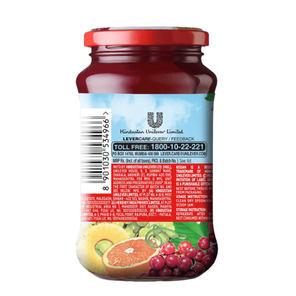 Kissan Mixed Fruit Jam With Fruit Ingredients