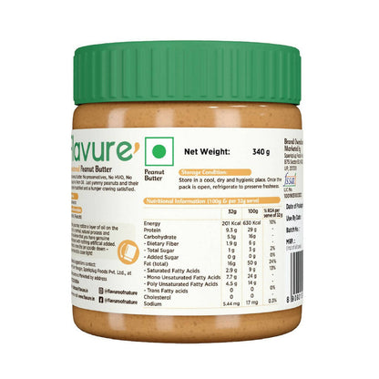 Flavure Unsweetened Peanut Butter - Crunchy