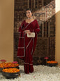 kasee Beads and Stones Pure Chiffon Saree