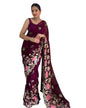 Vamika Embroidery Purple Georgette Bollywood Saree