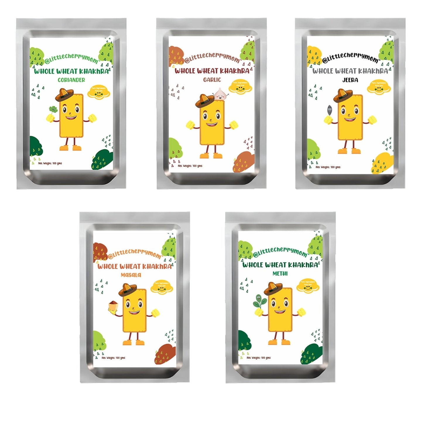 Littlecherrymom Whole Wheat Khakhra Combo