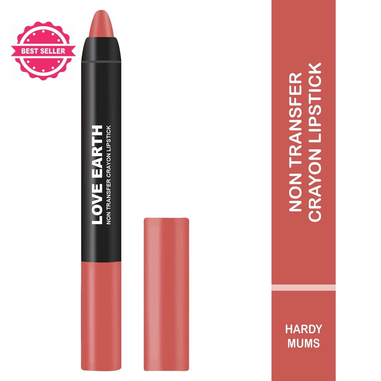 Love Earth Non Transfer Crayon Lipstick-Hardy Mums