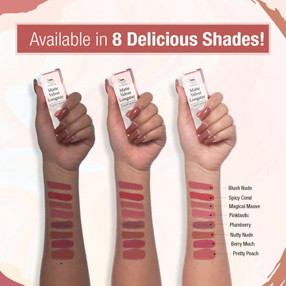 The Natural Wash Matte Velvet Longstay Liquid Lipstick - Plumberry