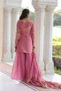 Lehenga Mart Premium Readymade Top Sharara With Dupatta Set For Women-Pink