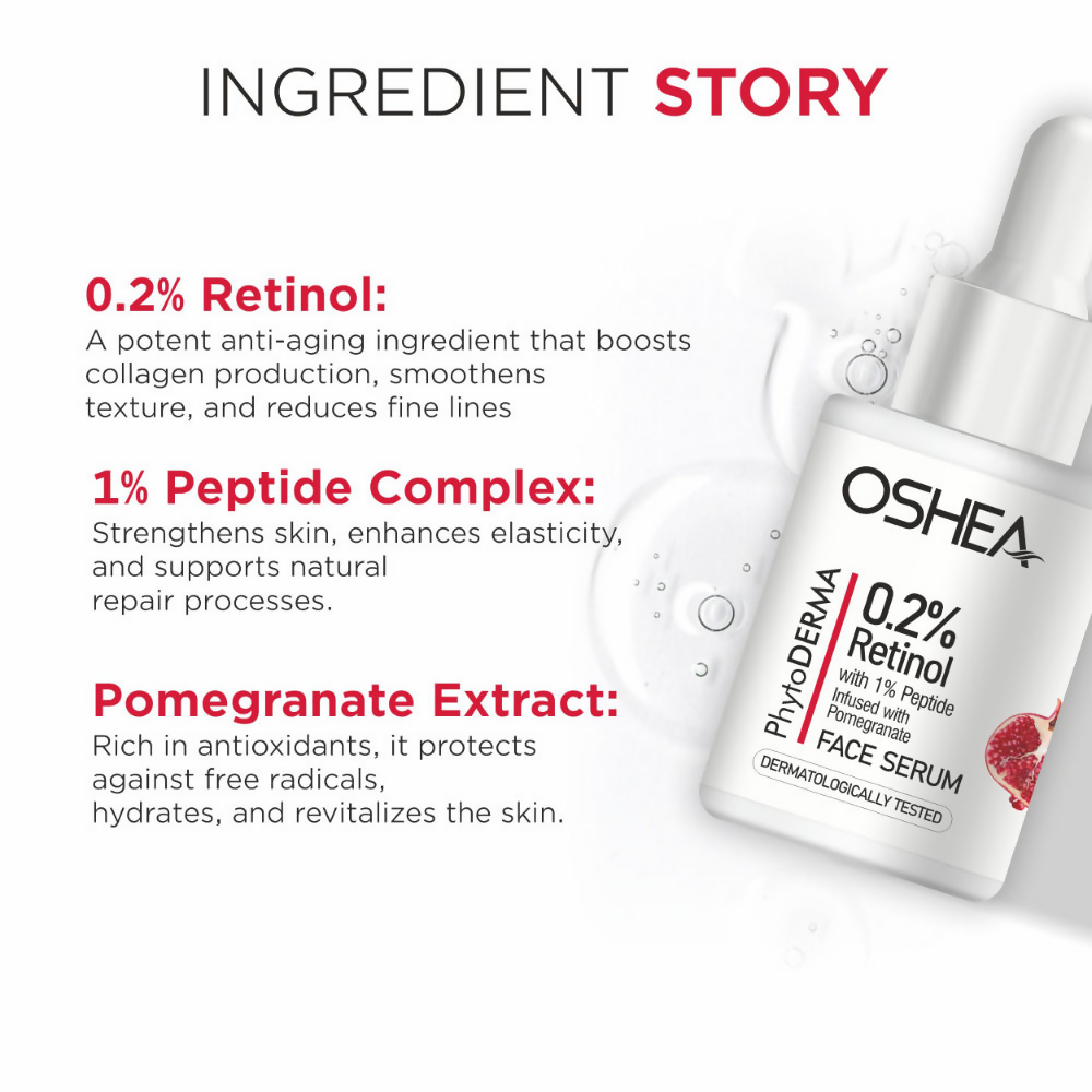Oshea Herbals Phytoderma 0.2% Retinol & 1% Peptide Face Serum