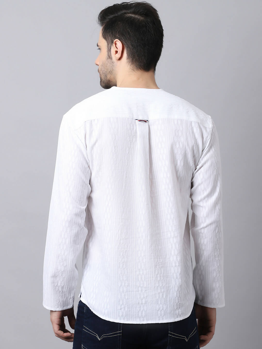 Even Apparels White Pure Cotton Embroided Men's Kurta
