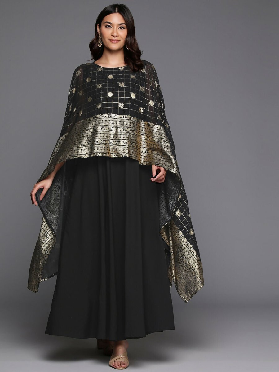 Ahalyaa Women's Traditional wear Ethnic Dress - Black