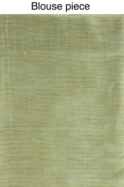 Mominos Fashion Olive Green Color Bhagalpuri Saree