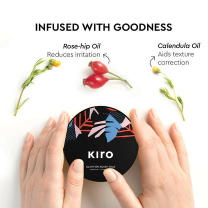 Kiro Glow-On Blush Duo - Classic Coral & Fresh Grapefruit