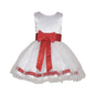 Asmaani Baby Girl's White Color Satin Knee Length Frock (AS-DRESS-22016)