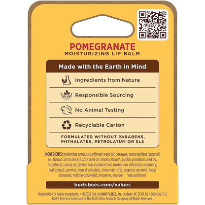 Burt's Bees Pomegranate Moisturizing Lip Balm