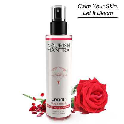 Nourish Mantra Dewy Rose Toner with Niacinamide & Vitamin B5 for Radiant