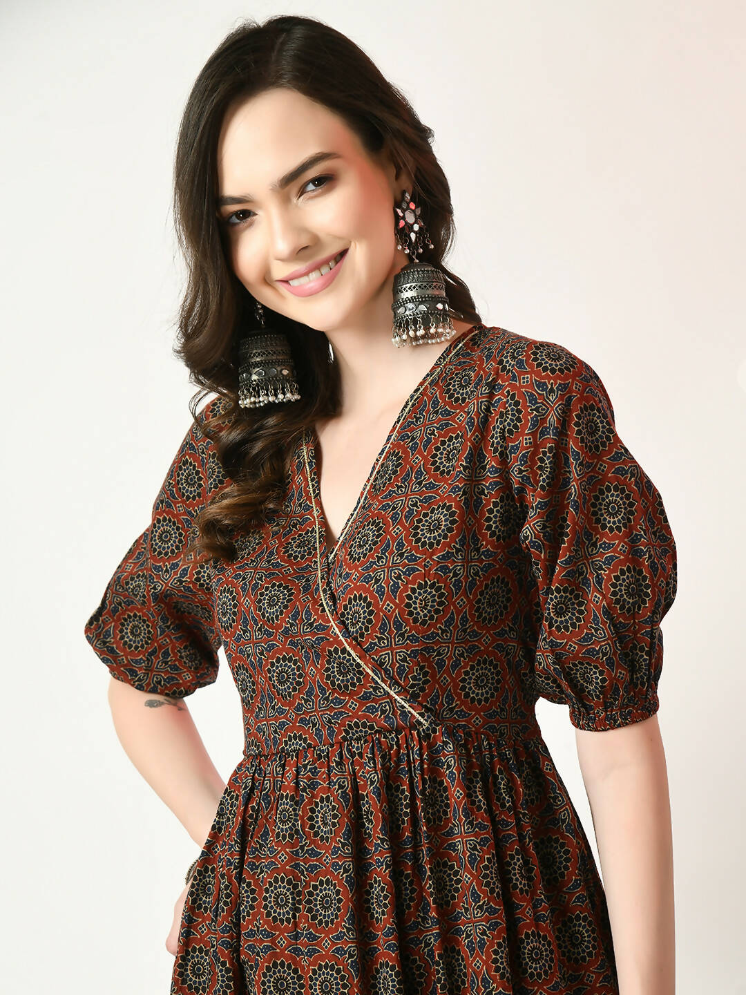 Myshka Women's Multi Empire Printed Dress