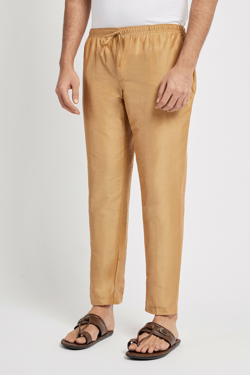 Ethnic India Beige solid Pant for Men
