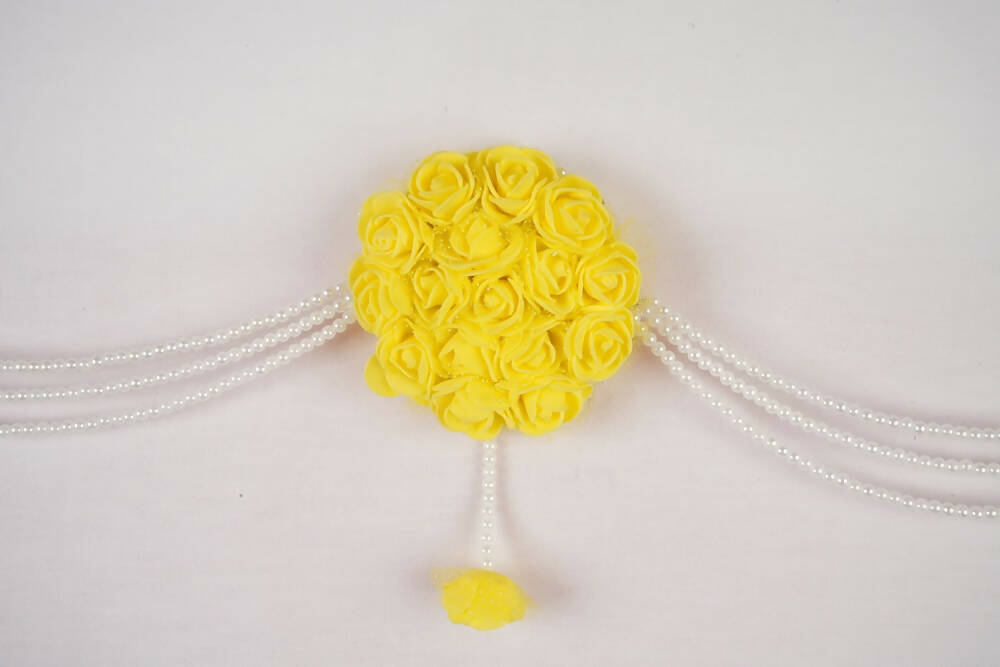 Kundan HandiKrafts Yellow Rose Bunch Thoranna
