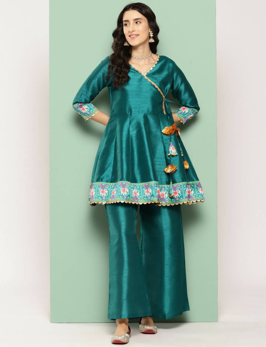 Ahalyaa Women's Traditional Wear Co-ods - Green
