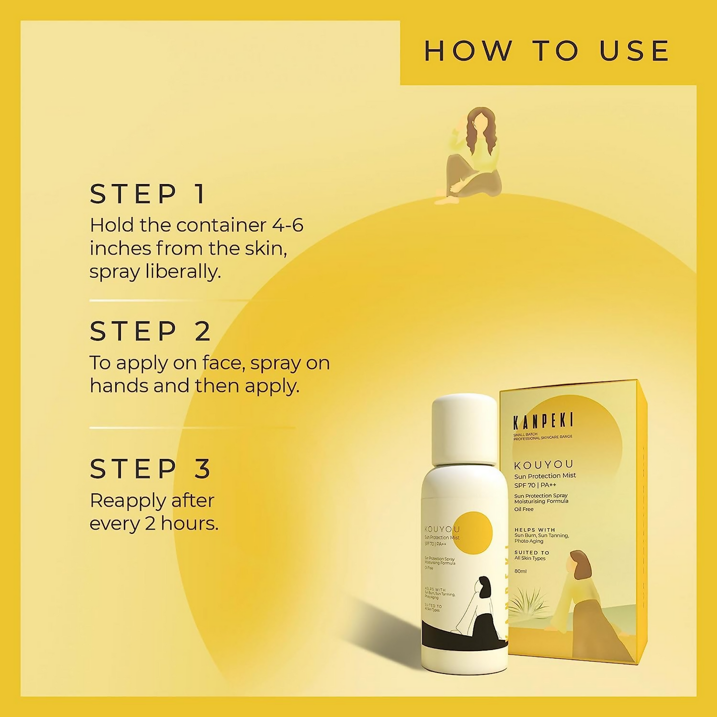 Kanpeki Kouyou Sun Protection Mist Sunscreen Spray SPF 70