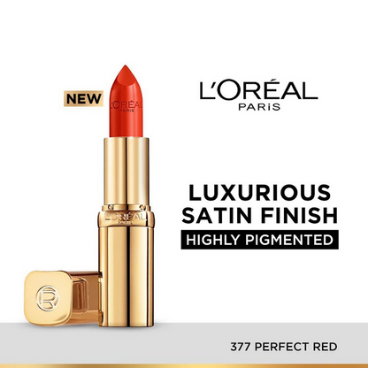 L'Oreal Paris Color Riche Satin Lipstick - 377 Perfect Red