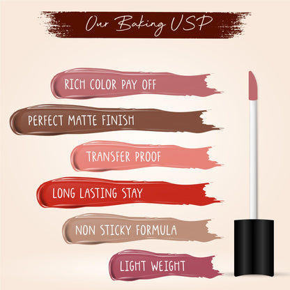 Baked Beauty Liquid Matte Lipstick Set (Set of 11)