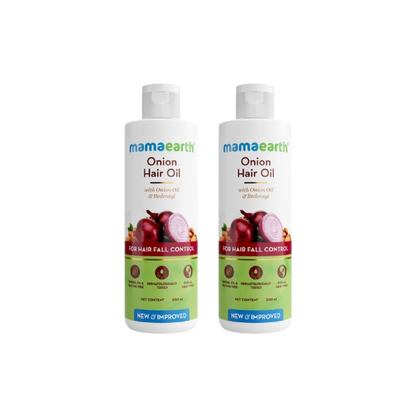 Mamaearth Onion Hair Oil With Onion & Redensyl For Hair Fall Control