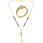 AanyaCentric Gold-Polished Mangalsutra & Ring Set