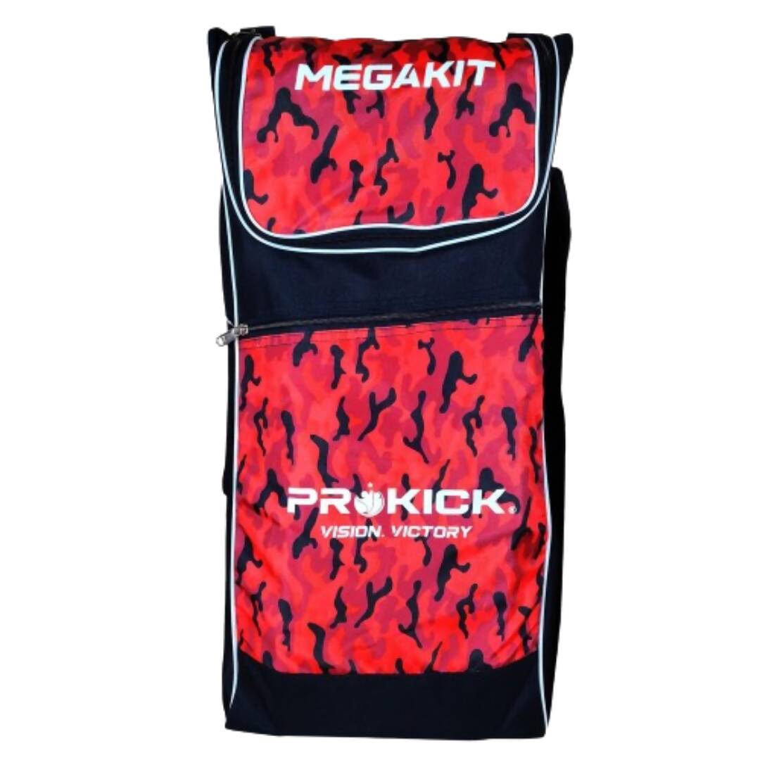 Prokick Megakit Duffle Backpack Cricket Kitbag (Black/Red Camouflage)